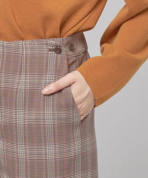 closet story（クローゼットストーリー）の「＜closet story（クローゼットストーリー）＞チェック ワイドパンツ -ウォッシャブル-（その他パンツ・レディース・ブラウン/ダークグレー・FREE）」の16枚目の写真