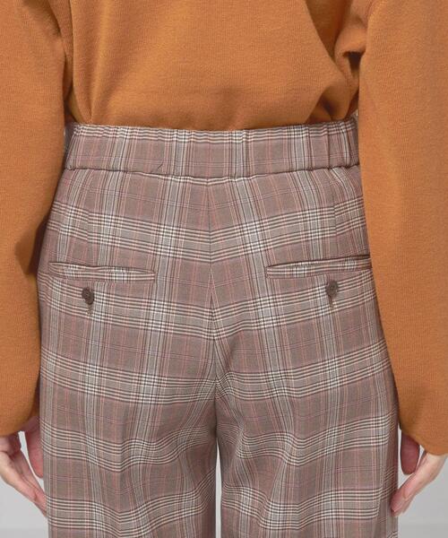 closet story（クローゼットストーリー）の「＜closet story（クローゼットストーリー）＞チェック ワイドパンツ -ウォッシャブル-（その他パンツ・レディース・ブラウン/ダークグレー・FREE）」の6枚目の写真