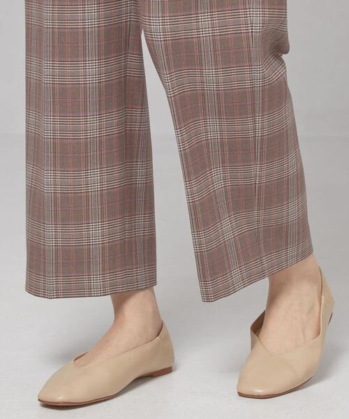 closet story（クローゼットストーリー）の「＜closet story（クローゼットストーリー）＞チェック ワイドパンツ -ウォッシャブル-（その他パンツ・レディース・ブラウン/ダークグレー・FREE）」の8枚目の写真