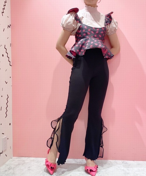 lilLilly（リルリリー）の「チューリップジャガードトップス（その他トップス・レディース・レッド/ピンク・FREE）」の8枚目の写真