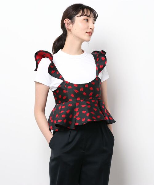 lilLilly（リルリリー）の「チューリップジャガードトップス（その他トップス・レディース・レッド/ピンク・FREE）」の15枚目の写真