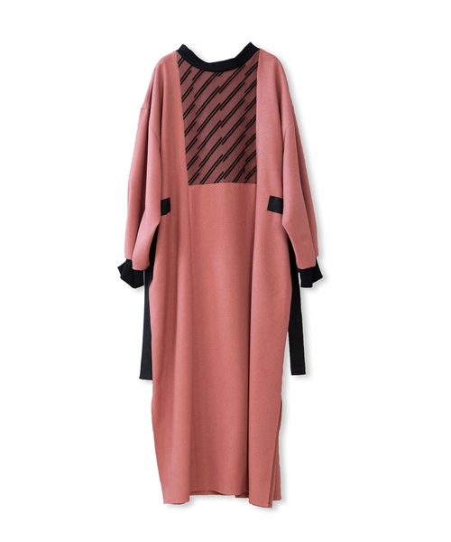 La SRIC（ラスリック）の「La SRIC / フロッキーヨークOP（ワンピース・レディース・ブラック/ピンク・38）」の3枚目の写真