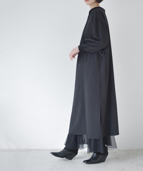 La SRIC（ラスリック）の「La SRIC / フロッキーヨークOP（ワンピース・レディース・ブラック/ピンク・38）」の8枚目の写真