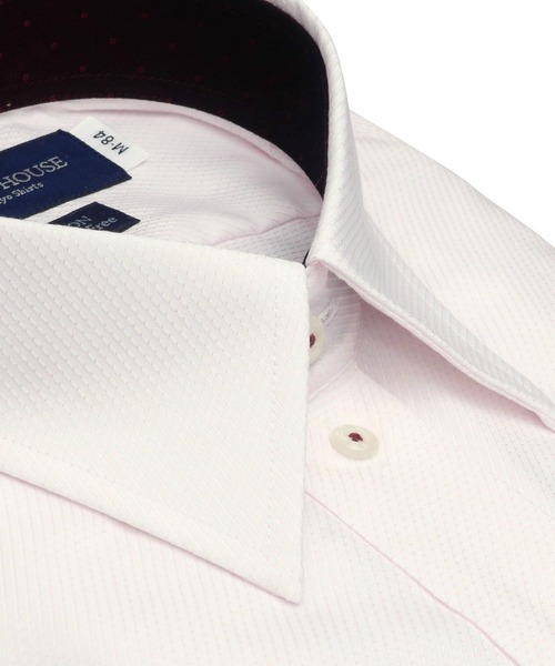 TOKYO SHIRTS(トウキョウシャツ)の「形態安定ノーアイロン レギュラー 長袖ビジネスワイシャツ(ビジネスシャツ・メンズ・ライトピンク・首回り37cm-裄丈80cm/首回り37cm-裄丈84cm/首回り39cm-裄丈80cm/首回り39cm-裄丈84cm/首回り41cm-裄丈82cm/首回り41cm-裄丈86cm/首回り42cm-裄丈82cm/首回り42cm-裄丈86cm/首回り43cm-裄丈82cm/首回り43cm-裄丈86cm)」の2枚目の写真