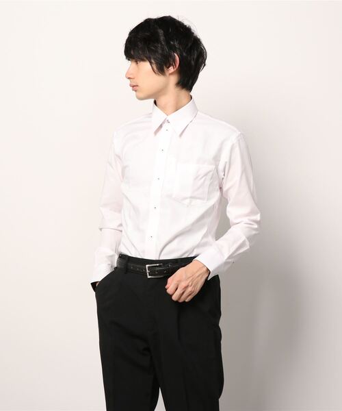 TOKYO SHIRTS(トウキョウシャツ)の「形態安定ノーアイロン レギュラー 長袖ビジネスワイシャツ(ビジネスシャツ・メンズ・ライトピンク・首回り37cm-裄丈80cm/首回り37cm-裄丈84cm/首回り39cm-裄丈80cm/首回り39cm-裄丈84cm/首回り41cm-裄丈82cm/首回り41cm-裄丈86cm/首回り42cm-裄丈82cm/首回り42cm-裄丈86cm/首回り43cm-裄丈82cm/首回り43cm-裄丈86cm)」の7枚目の写真
