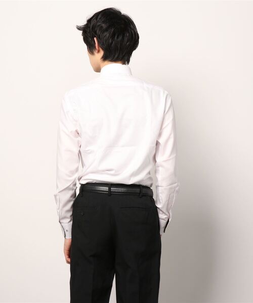 TOKYO SHIRTS(トウキョウシャツ)の「形態安定ノーアイロン レギュラー 長袖ビジネスワイシャツ(ビジネスシャツ・メンズ・ライトピンク・首回り37cm-裄丈80cm/首回り37cm-裄丈84cm/首回り39cm-裄丈80cm/首回り39cm-裄丈84cm/首回り41cm-裄丈82cm/首回り41cm-裄丈86cm/首回り42cm-裄丈82cm/首回り42cm-裄丈86cm/首回り43cm-裄丈82cm/首回り43cm-裄丈86cm)」の5枚目の写真