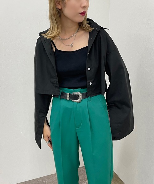 apres jour mignon(アプレジュールミニョン)の「2WAYスリーブショートシャツ【ZOZOTOWN限定アイテム】(シャツ/ブラウス・レディース・ブラック/オフホワイト/ライトブルー・X-LARGE/フリー)」の15枚目の写真