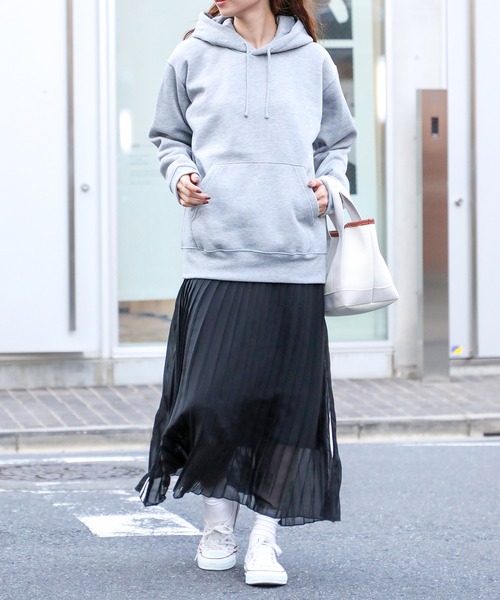 Printstar（プリントスター）の「【Printstar】10.0オンス プルオーバーパーカー ドライ 裏起毛 吸水速乾 00347（パーカー・レディース・ブラック/杢グレー/ホワイト/ネイビー/バーガンディー/グレー・LL/M/S/L/3L）」の11枚目の写真