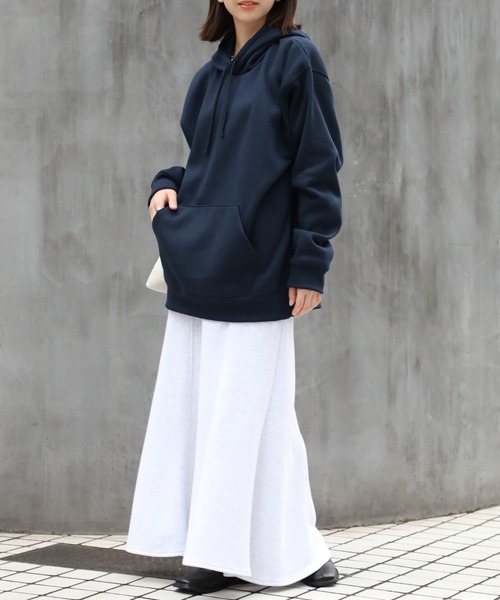 Printstar（プリントスター）の「【Printstar】10.0オンス プルオーバーパーカー ドライ 裏起毛 吸水速乾 00347（パーカー・レディース・ブラック/杢グレー/ホワイト/ネイビー/バーガンディー/グレー・LL/M/S/L/3L）」の13枚目の写真