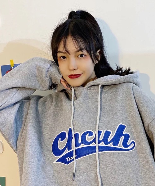 lala Born（ララボーン）の「フロントロゴオーバーサイズパーカー（パーカー・レディース・グレー/グリーン/イエロー・FREE）」の14枚目の写真