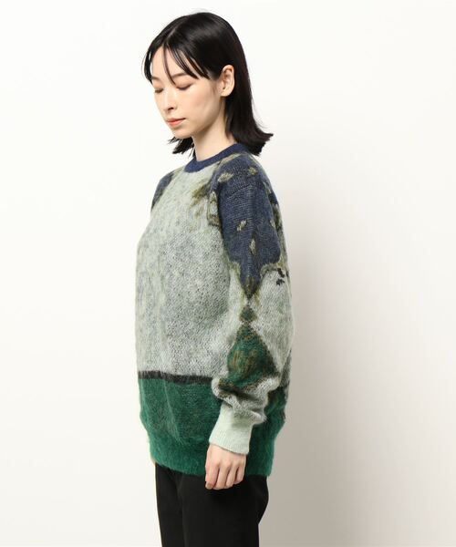 TOGA PULLA(トーガ プルラ)の「TOGA PULLA Mohair Jacquard knit pullover TP12-XN207(ニット/セーター・レディース・イエロー/グリーン・36)」の8枚目の写真