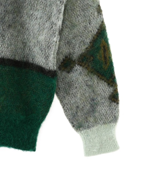 TOGA PULLA(トーガ プルラ)の「TOGA PULLA Mohair Jacquard knit pullover TP12-XN207(ニット/セーター・レディース・イエロー/グリーン・36)」の6枚目の写真