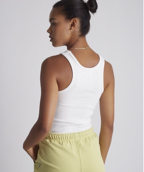 Saturdays NYC(サタデーズ ニューヨークシティ )の「Erica Knit Tank(タンクトップ・レディース・オフホワイト/オリーブ/サックスブルー・L/M/S/X-SMALL)」の16枚目の写真