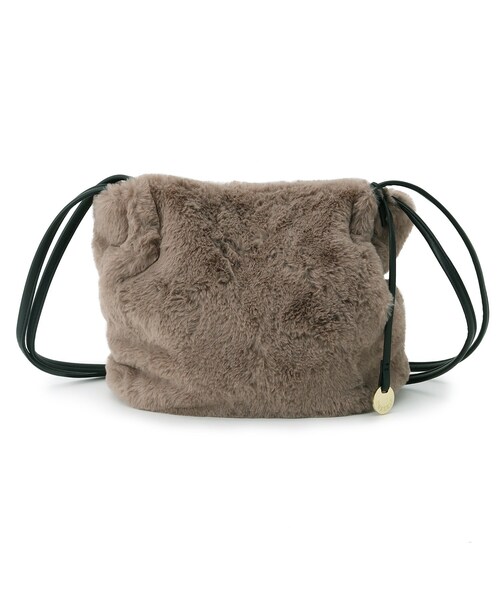 DRESKIP（ドレスキップ）の「◆フェイクファーつまみショルダー（ショルダーバッグ・レディース・ブラウン系1/ブラウン系その他/ピンク系/アイボリー・00）」の3枚目の写真