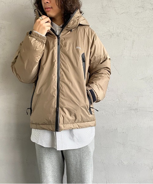 NANGA（ナンガ）の「[JEANSFACTORY×NANGA/ジーンズファクトリー×ナンガ] 別注 オーロラダウンジャケット（ダウンジャケット/コート・レディース・ベージュ/ブラック・XL/L/M/XS）」の21枚目の写真