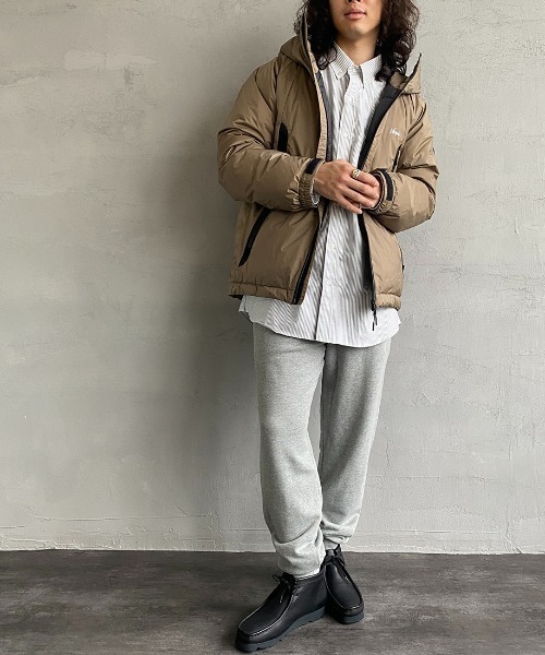 NANGA（ナンガ）の「[JEANSFACTORY×NANGA/ジーンズファクトリー×ナンガ] 別注 オーロラダウンジャケット（ダウンジャケット/コート・レディース・ベージュ/ブラック・XL/L/M/XS）」の7枚目の写真