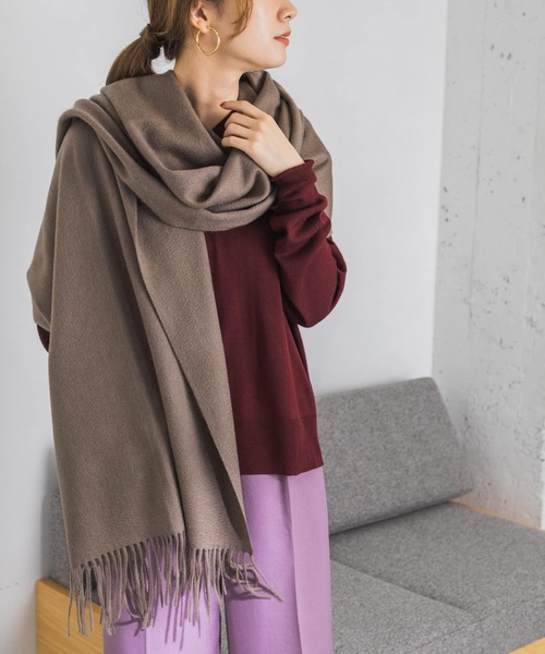 URBAN RESEARCH（アーバンリサーチ）の「ウールカシミヤストール（マフラー・レディース・ピンク/オリーブ/グレー/ラベンダー/その他1/その他2・FREE）」の3枚目の写真