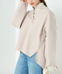 OMNES Supremo（オムネス　スプレモ）の「圧縮ジャージVネックプルオーバー（Tシャツ/カットソー）」