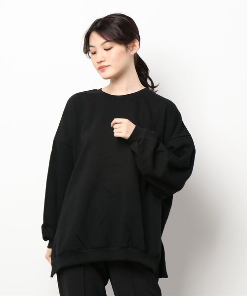 Q（キュー）の「ワッペン付きスウェット（スウェット・レディース・ライトグレー/ブラック/ベージュ・MEDIUM）」の10枚目の写真