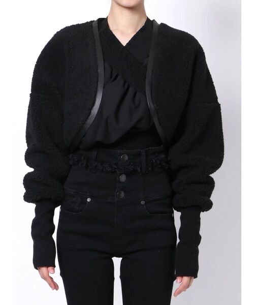 EMODA（エモダ）の「クロップドボアボレロ（カーディガン/ボレロ・レディース・ブラック/グレー/アイボリー・FREE）」の20枚目の写真