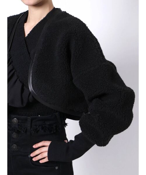 EMODA（エモダ）の「クロップドボアボレロ（カーディガン/ボレロ・レディース・ブラック/グレー/アイボリー・FREE）」の16枚目の写真