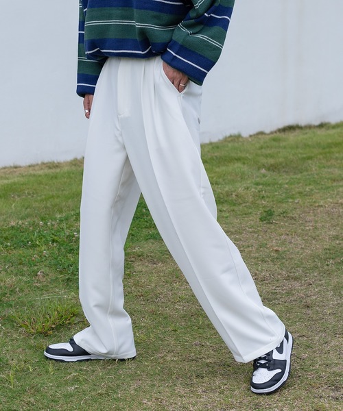 Perushu（ペルーシュ）の「センタープレスストレートスラックス（スラックス・メンズ・ホワイト/ブラック/ダークグリーン/イエロー・SMALL/MEDIUM/LARGE）」の11枚目の写真