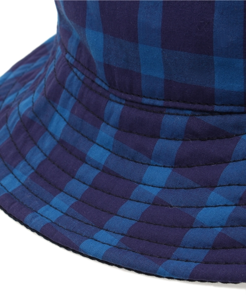 BEAMS BOY（ビームスボーイ）の「ΠBEAMS BOY / チェック リバーシブル ハット（ハット・レディース・グレー/ブルー・ONE SIZE）」の6枚目の写真