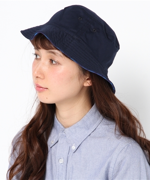 BEAMS BOY（ビームスボーイ）の「ΠBEAMS BOY / チェック リバーシブル ハット（ハット・レディース・グレー/ブルー・ONE SIZE）」の5枚目の写真