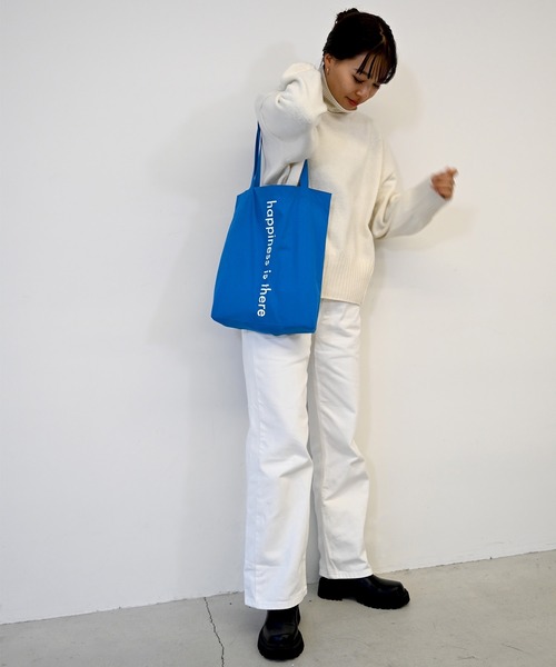CANAL JEAN(キャナルジーン)の「CANAL JEAN×smileyranna エコトートバッグ(トートバッグ・レディース・キナリ/オレンジ系その他/ブルー/グリーン・ONE SIZE)」の10枚目の写真