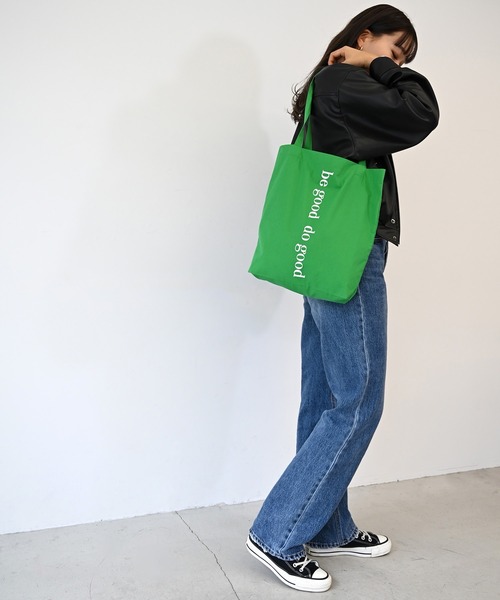 CANAL JEAN(キャナルジーン)の「CANAL JEAN×smileyranna エコトートバッグ(トートバッグ・レディース・キナリ/オレンジ系その他/ブルー/グリーン・ONE SIZE)」の8枚目の写真