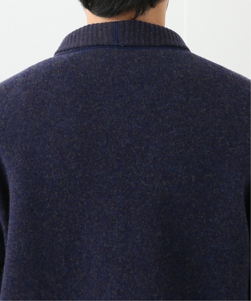 EDIFICE SELECT（エディフィスセレクト）の「【WKED / ウィークエンド】ショールカラー ニット（カーディガン/ボレロ・メンズ・ブルー系その他/ベージュ・LARGE/MEDIUM）」の8枚目の写真