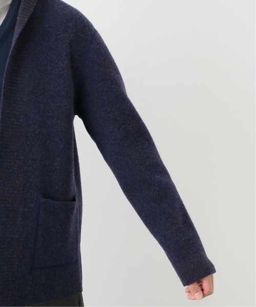 EDIFICE SELECT（エディフィスセレクト）の「【WKED / ウィークエンド】ショールカラー ニット（カーディガン/ボレロ・メンズ・ブルー系その他/ベージュ・LARGE/MEDIUM）」の9枚目の写真