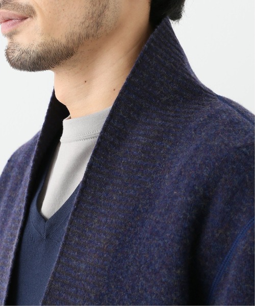 EDIFICE SELECT（エディフィスセレクト）の「【WKED / ウィークエンド】ショールカラー ニット（カーディガン/ボレロ・メンズ・ブルー系その他/ベージュ・LARGE/MEDIUM）」の12枚目の写真