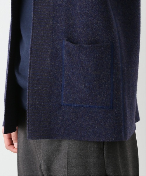 EDIFICE SELECT（エディフィスセレクト）の「【WKED / ウィークエンド】ショールカラー ニット（カーディガン/ボレロ・メンズ・ブルー系その他/ベージュ・LARGE/MEDIUM）」の13枚目の写真