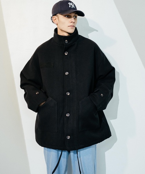 Revo.（レボ）の「オーバーサイズ ミリタリー メルトンジャケット（ミリタリージャケット・メンズ・カーキ/ブラック/ライトグレー・2/1）」の20枚目の写真