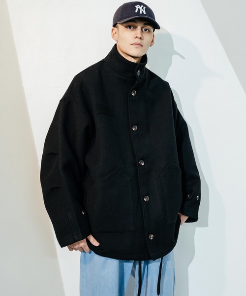 Revo.（レボ）の「オーバーサイズ ミリタリー メルトンジャケット（ミリタリージャケット・メンズ・カーキ/ブラック/ライトグレー・2/1）」の17枚目の写真