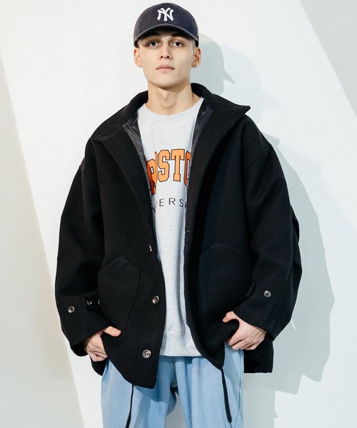 Revo.（レボ）の「オーバーサイズ ミリタリー メルトンジャケット（ミリタリージャケット・メンズ・カーキ/ブラック/ライトグレー・2/1）」の18枚目の写真