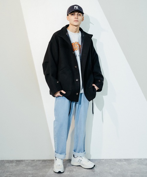 Revo.（レボ）の「オーバーサイズ ミリタリー メルトンジャケット（ミリタリージャケット・メンズ・カーキ/ブラック/ライトグレー・2/1）」の19枚目の写真