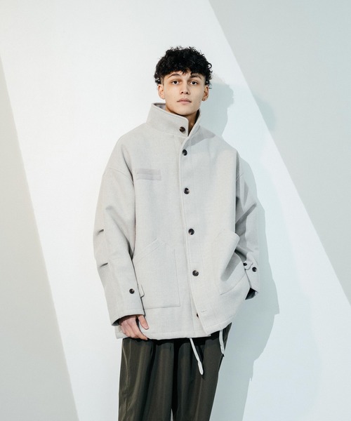 Revo.（レボ）の「オーバーサイズ ミリタリー メルトンジャケット（ミリタリージャケット・メンズ・カーキ/ブラック/ライトグレー・2/1）」の22枚目の写真