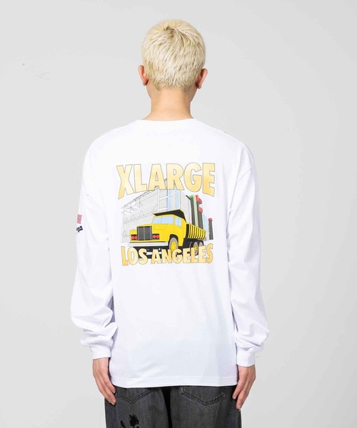 XLARGE(エクストララージ)の「CONSTRUCTION L/S TEE(Tシャツ/カットソー・メンズ・ブラック/ホワイト/オレンジ・M/XL/L/S)」の1枚目の写真