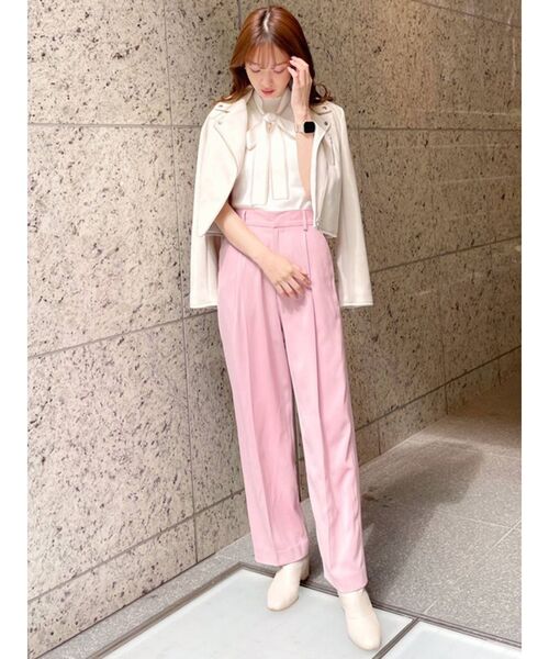 MERCURYDUO（マーキュリーデュオ）の「【To/】ツイルバナナシルエットパンツ（その他パンツ・レディース・ライトブルー/ピンク/アイボリー・SMALL/MEDIUM）」の4枚目の写真