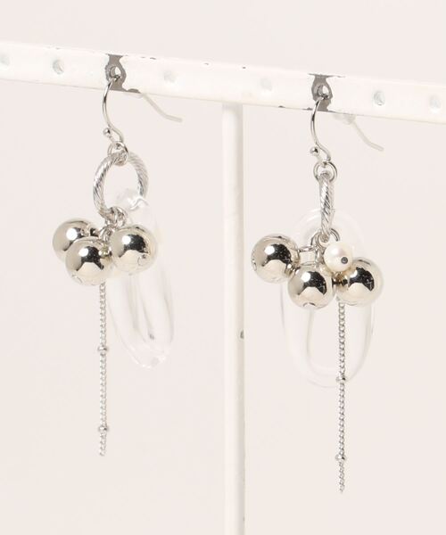 tone(トーン)の「【tschuss(チュース)】淡水パール&ビーズのドイツ製アクリルピアス(ピアス(両耳用)・メンズ・その他/クリア・FREE)」の2枚目の写真