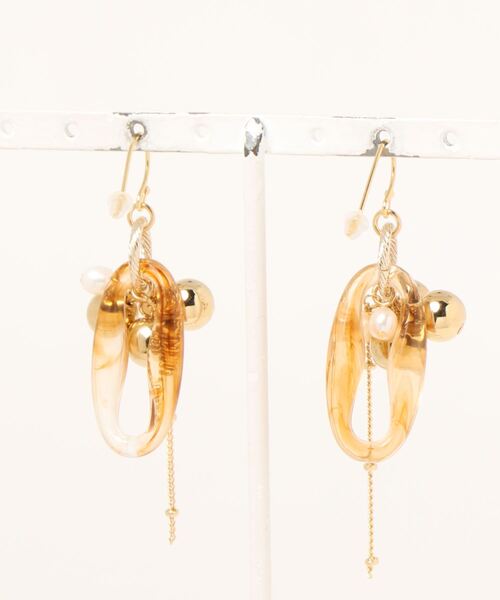tone(トーン)の「【tschuss(チュース)】淡水パール&ビーズのドイツ製アクリルピアス(ピアス(両耳用)・メンズ・その他/クリア・FREE)」の3枚目の写真