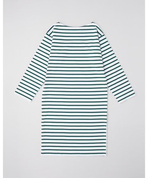 Traditional Weatherwear（トラディショナルウェザーウェア）の「BMB BF LONG DRESS（ワンピース・レディース・ホワイト×グリーン/ホワイト×ネイビー/ホワイト×レッド/ホワイト×ブルー・S）」の3枚目の写真