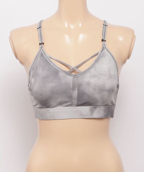 NIKE（ナイキ）の「NIKE/ナイキ アイコンクラッシュスカイPインディブラ（スポーツブラ・レディース・グレー/ホワイト・L/M/S）」の8枚目の写真