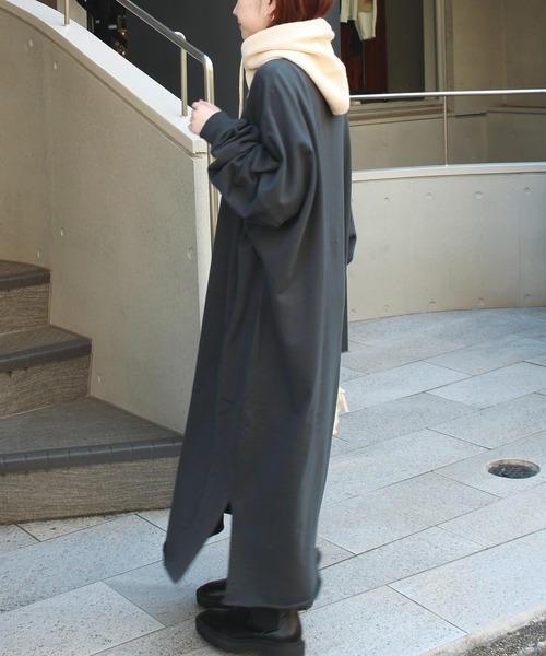 SCREEN STARS(スクリーンスターズ)の「別注スリットスウェットワンピース(ワンピース・レディース・オレンジ/ライム/チャコールグレー・F)」の14枚目の写真