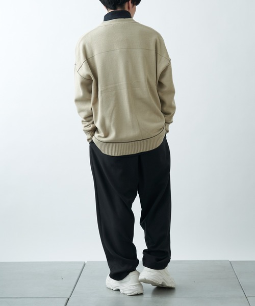 COLONY 2139(コロニートゥーワンスリーナイン)の「配色アウトリンキングカーディガン【ユニセックス可能】(カーディガン/ボレロ・メンズ・ブラック/ブルー/イエロー/アイボリー・MEDIUM/LARGE)」の7枚目の写真