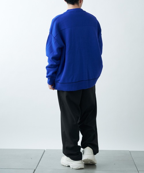 COLONY 2139(コロニートゥーワンスリーナイン)の「配色アウトリンキングカーディガン【ユニセックス可能】(カーディガン/ボレロ・メンズ・ブラック/ブルー/イエロー/アイボリー・MEDIUM/LARGE)」の19枚目の写真