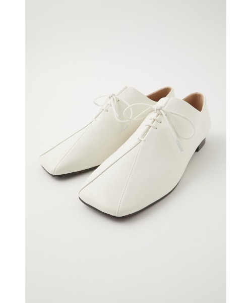 MOUSSY(マウジー)の「LACE UP FLAT シューズ(ローファー・レディース・ホワイト/ブラック・SMALL/LARGE/MEDIUM)」の8枚目の写真