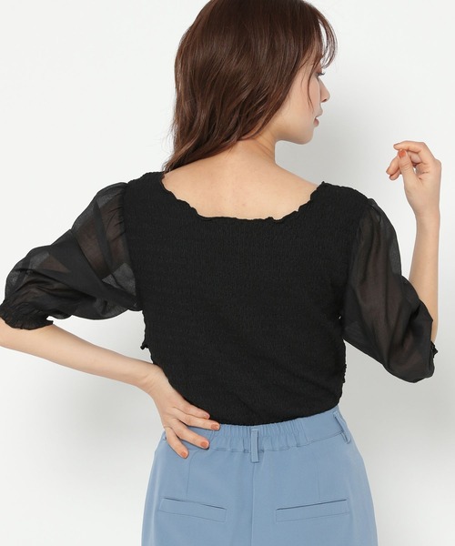 mysty woman（ミスティウーマン）の「カシュクール2WAYプルオーバー 271131（Tシャツ/カットソー・レディース・ブラック/ベージュ/オフホワイト/ベージュ系その他・FREE）」の13枚目の写真